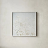 Wild Grass Impressions by Deborah Revell. Shown in a crisp white glass frame for a clean and minimalist style. Available as an archival giclee rolled canvas, fine art paper, or poster print. SKU 98514a.