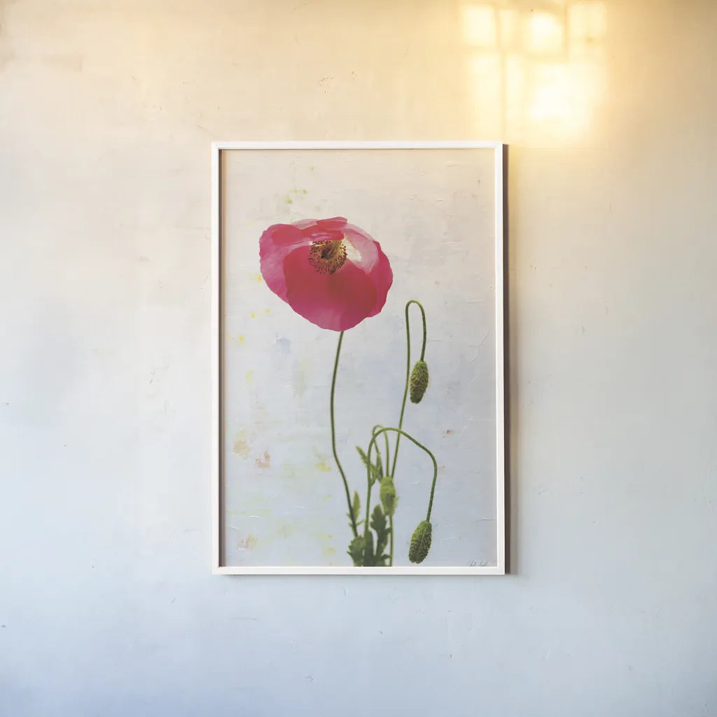 Wonderful Wildflowers I by Deborah Revell. shown as a paper print in a white frame. Available as a archival giclee rolled canvas, fine art paper, or poster print. SKU 93928h.