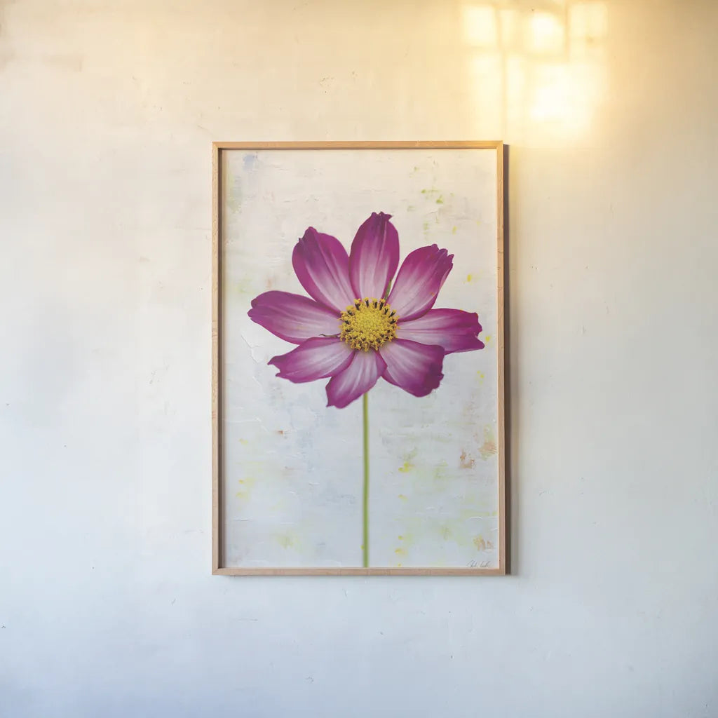 Wonderful Wildflowers IV by Deborah Revell. shown as a paper print in a natural frame. Available as a archival giclee rolled canvas, fine art paper, or poster print. SKU 93931h.