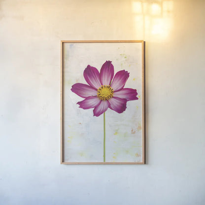 Wonderful Wildflowers IV by Deborah Revell. shown as a paper print in a natural frame. Available as a archival giclee rolled canvas, fine art paper, or poster print. SKU 93931h.