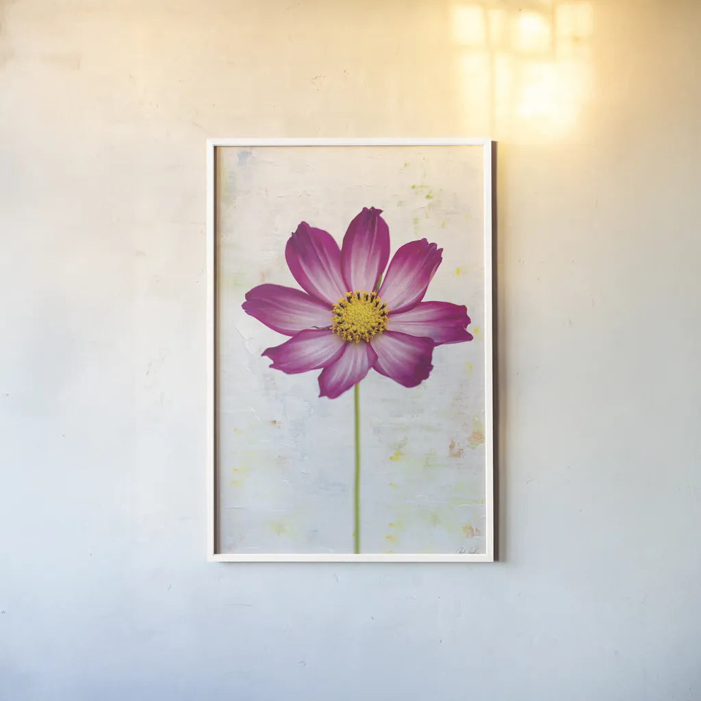 Wonderful Wildflowers IV by Deborah Revell. shown as a paper print in a white frame. Available as a archival giclee rolled canvas, fine art paper, or poster print. SKU 93931h.