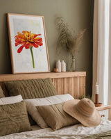 Wonderful Wildflowers IX by Deborah Revell. shown as a paper print in a natural frame. Available as a archival giclee rolled canvas, fine art paper, or poster print. SKU 93936h.