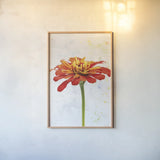 Wonderful Wildflowers IX by Deborah Revell. shown as a paper print in a natural frame. Available as a archival giclee rolled canvas, fine art paper, or poster print. SKU 93936h.