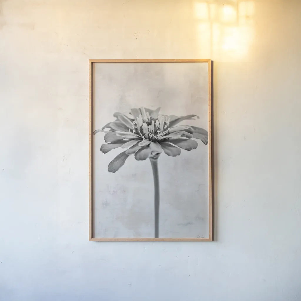 Wonderful Wildflowers IX Neutral by Deborah Revell. shown as a paper print in a natural frame. Available as a archival giclee rolled canvas, fine art paper, or poster print. SKU 93953h.