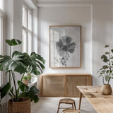 Wonderful Wildflowers V Neutral by Deborah Revell. shown as a print in a natural wood frame in a dining room. Available as a archival giclee rolled canvas, fine art paper, or poster print. SKU 93949h.
