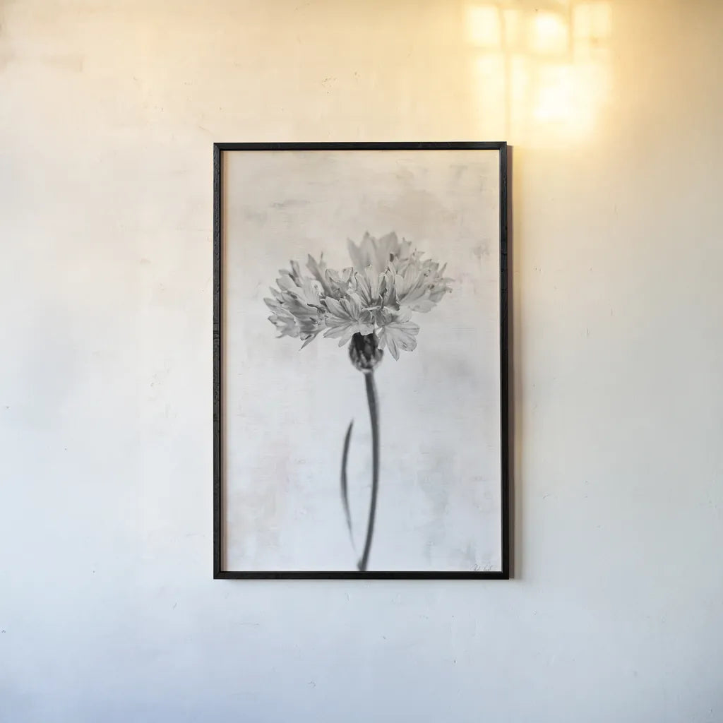 Wonderful Wildflowers VI Neutral by Deborah Revell. shown as a paper print in a black flame. Available as a archival giclee rolled canvas, fine art paper, or poster print. SKU 93950h.