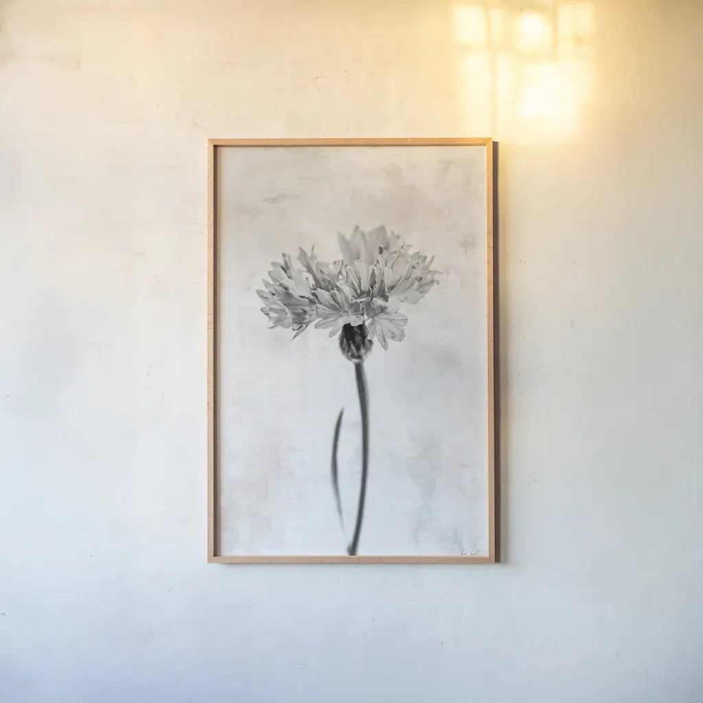 Wonderful Wildflowers VI Neutral by Deborah Revell. shown as a paper print in a natural frame. Available as a archival giclee rolled canvas, fine art paper, or poster print. SKU 93950h.