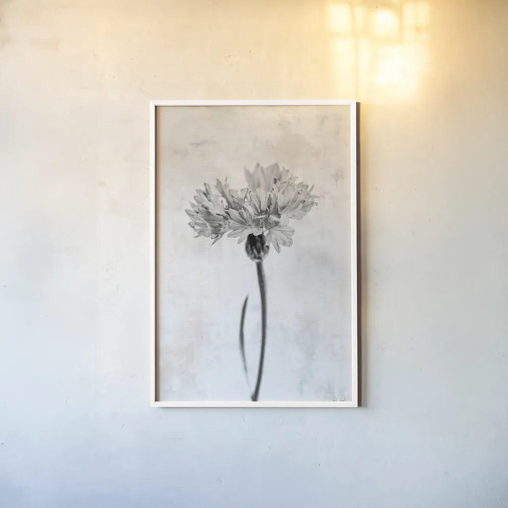 Wonderful Wildflowers VI Neutral by Deborah Revell. shown as a paper print in a white frame. Available as a archival giclee rolled canvas, fine art paper, or poster print. SKU 93950h.