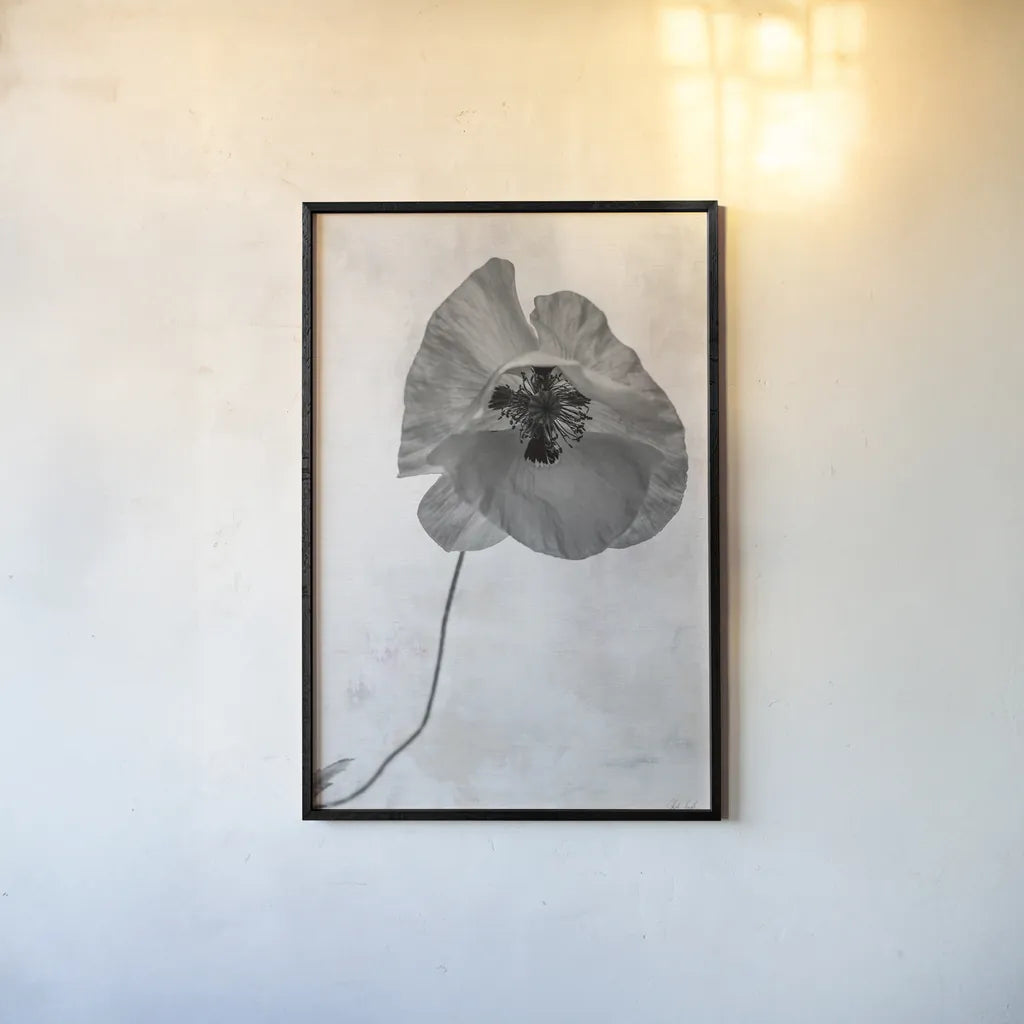 Wonderful Wildflowers VII Neutral by Deborah Revell. shown as a paper print in a black flame. Available as a archival giclee rolled canvas, fine art paper, or poster print. SKU 93951h.