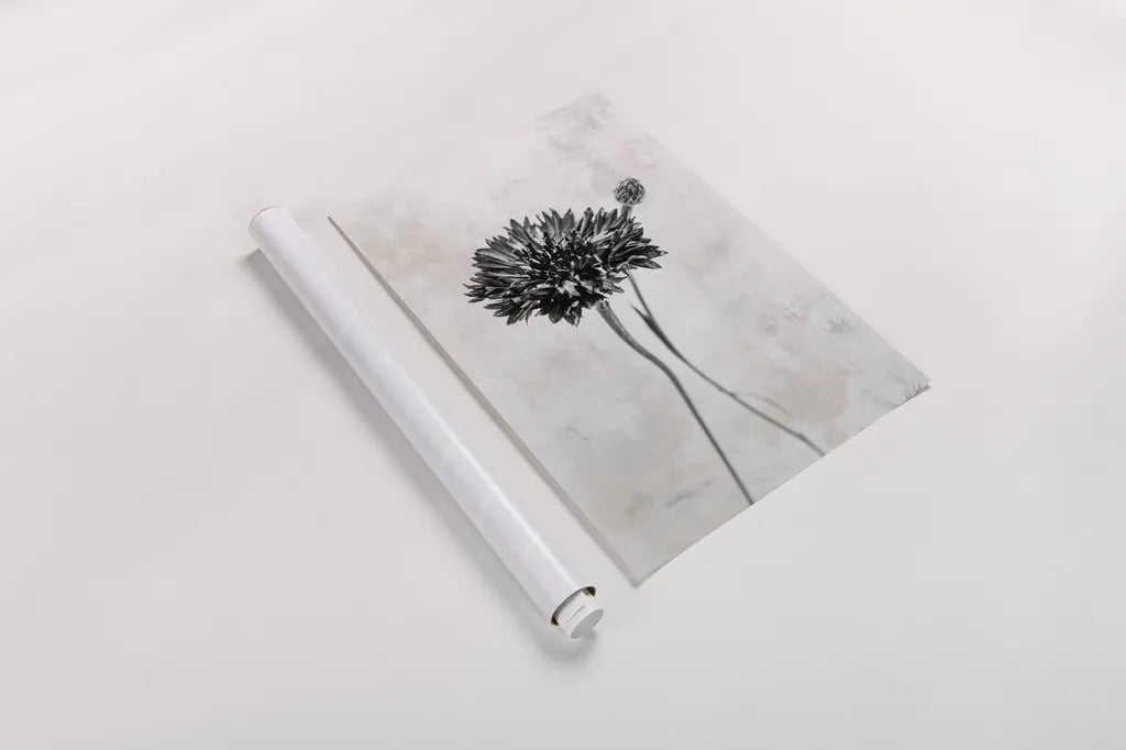 Wonderful Wildflowers VIII Neutral by Deborah Revell. shown as a rolled paper print. Available as archival giclee rolled canvas, fine art paper, or poster print. SKU 93952h.