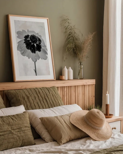 Wonderful Wildflowers XI Neutral by Deborah Revell. shown as a paper print in a natural frame. Available as a archival giclee rolled canvas, fine art paper, or poster print. SKU 93955h.