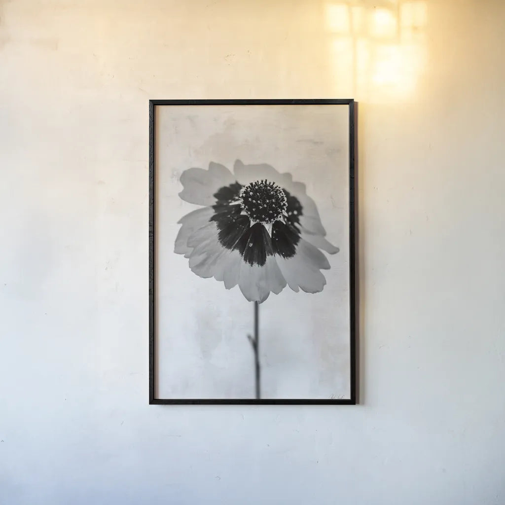 Wonderful Wildflowers XI Neutral by Deborah Revell. shown as a paper print in a black flame. Available as a archival giclee rolled canvas, fine art paper, or poster print. SKU 93955h.