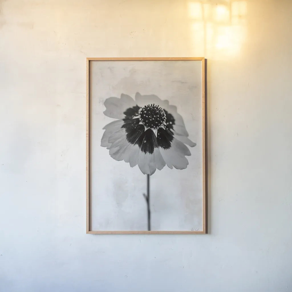 Wonderful Wildflowers XI Neutral by Deborah Revell. shown as a paper print in a natural frame. Available as a archival giclee rolled canvas, fine art paper, or poster print. SKU 93955h.