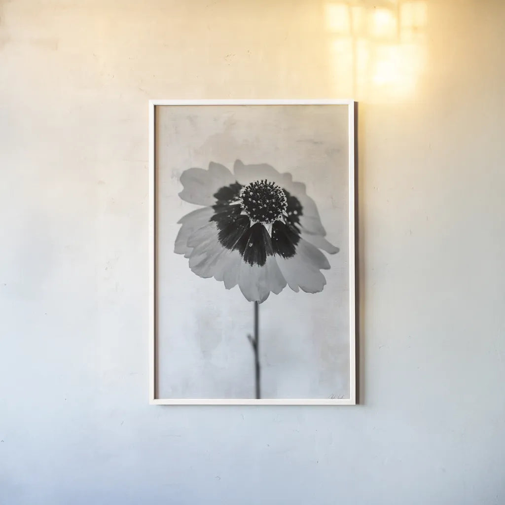 Wonderful Wildflowers XI Neutral by Deborah Revell. shown as a paper print in a white frame. Available as a archival giclee rolled canvas, fine art paper, or poster print. SKU 93955h.