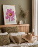 Wonderful Wildflowers XII by Deborah Revell. shown as a paper print in a natural frame. Available as a archival giclee rolled canvas, fine art paper, or poster print. SKU 93939h.