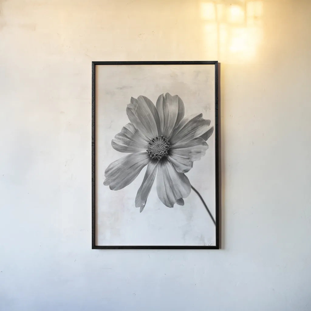 Wonderful Wildflowers XII Neutral by Deborah Revell. shown as a paper print in a black flame. Available as a archival giclee rolled canvas, fine art paper, or poster print. SKU 93956h.