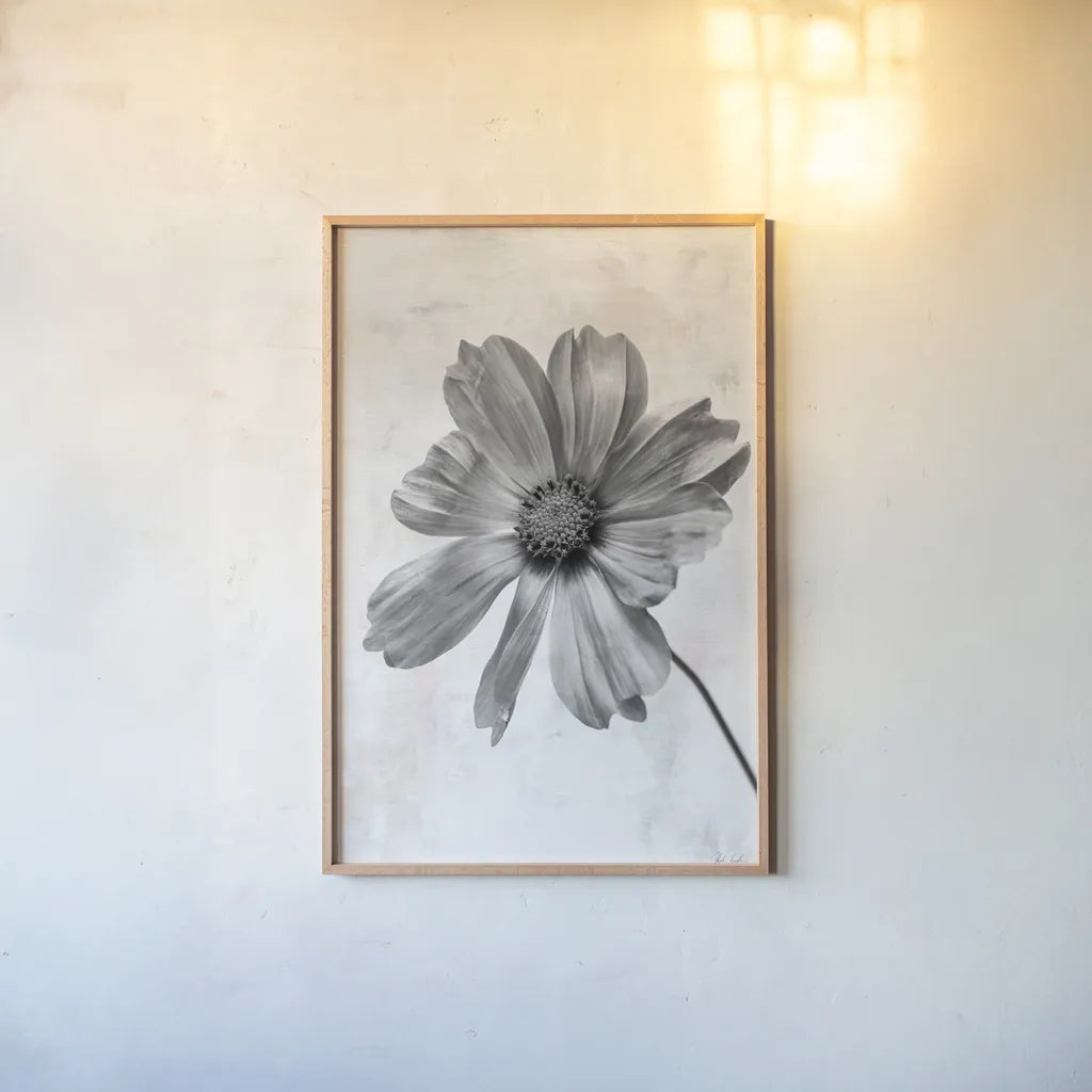 Wonderful Wildflowers XII Neutral by Deborah Revell. shown as a paper print in a natural frame. Available as a archival giclee rolled canvas, fine art paper, or poster print. SKU 93956h.