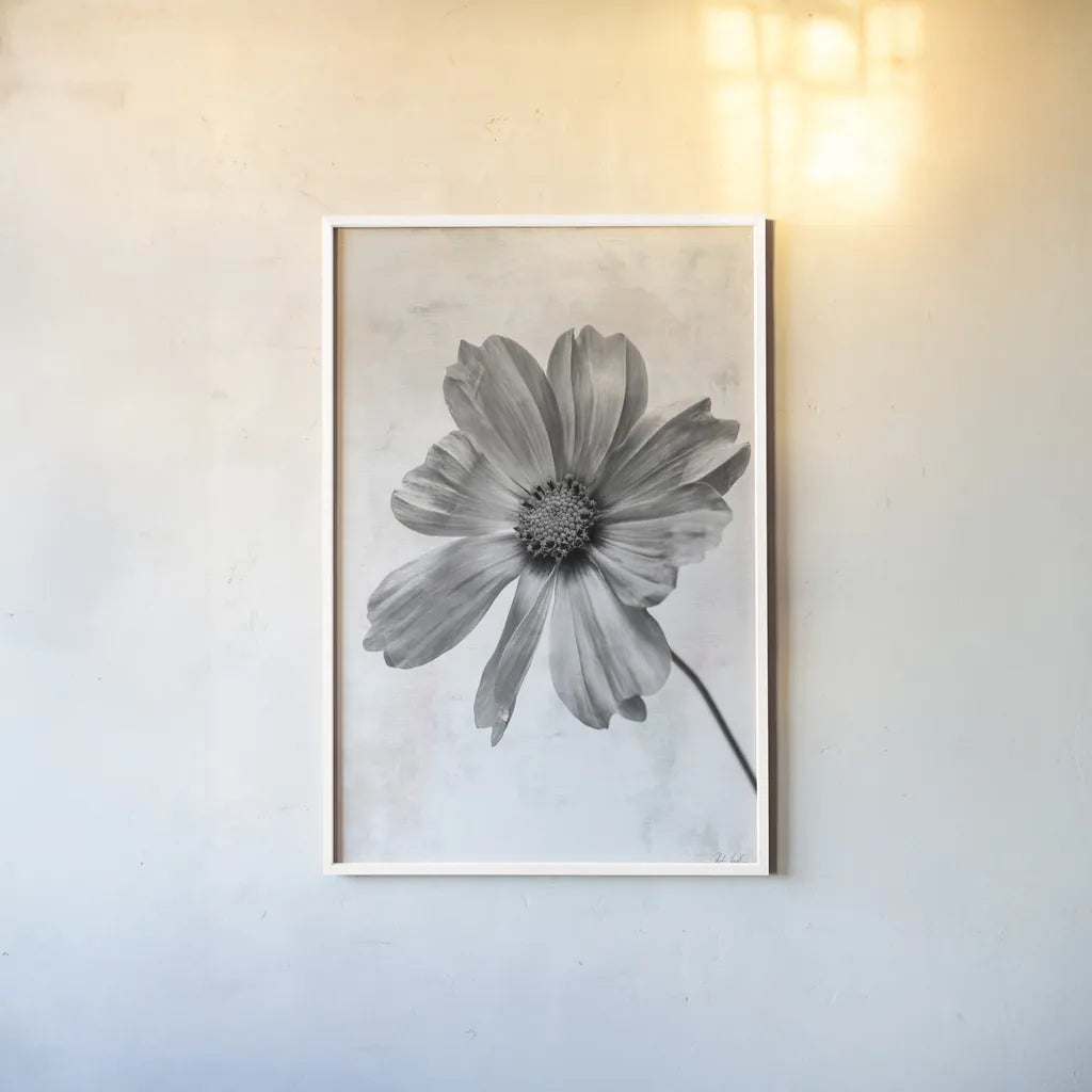 Wonderful Wildflowers XII Neutral by Deborah Revell. shown as a paper print in a white frame. Available as a archival giclee rolled canvas, fine art paper, or poster print. SKU 93956h.
