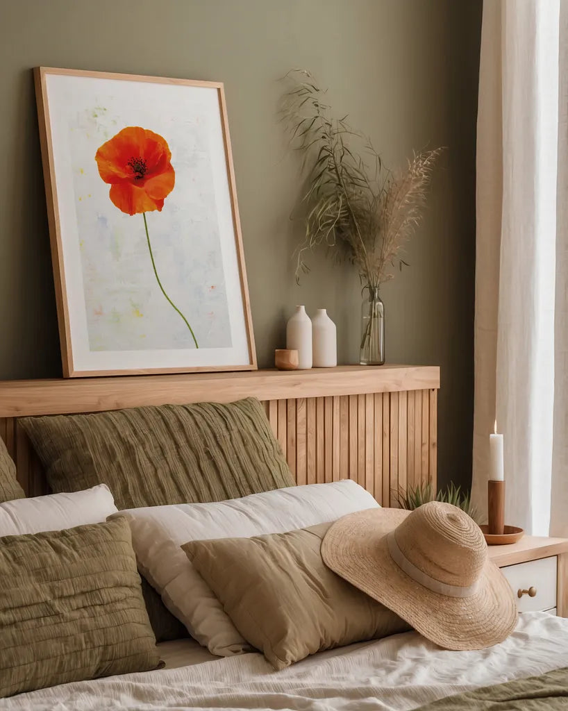 Wonderful Wildflowers XIII by Deborah Revell. shown as a paper print in a natural frame. Available as a archival giclee rolled canvas, fine art paper, or poster print. SKU 93940h.