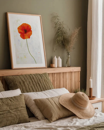 Wonderful Wildflowers XIII by Deborah Revell. shown as a paper print in a natural frame. Available as a archival giclee rolled canvas, fine art paper, or poster print. SKU 93940h.