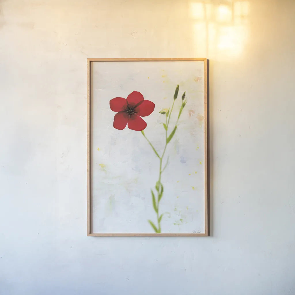 Wonderful Wildflowers XIV by Deborah Revell. shown as a paper print in a natural frame. Available as a archival giclee rolled canvas, fine art paper, or poster print. SKU 93941h.