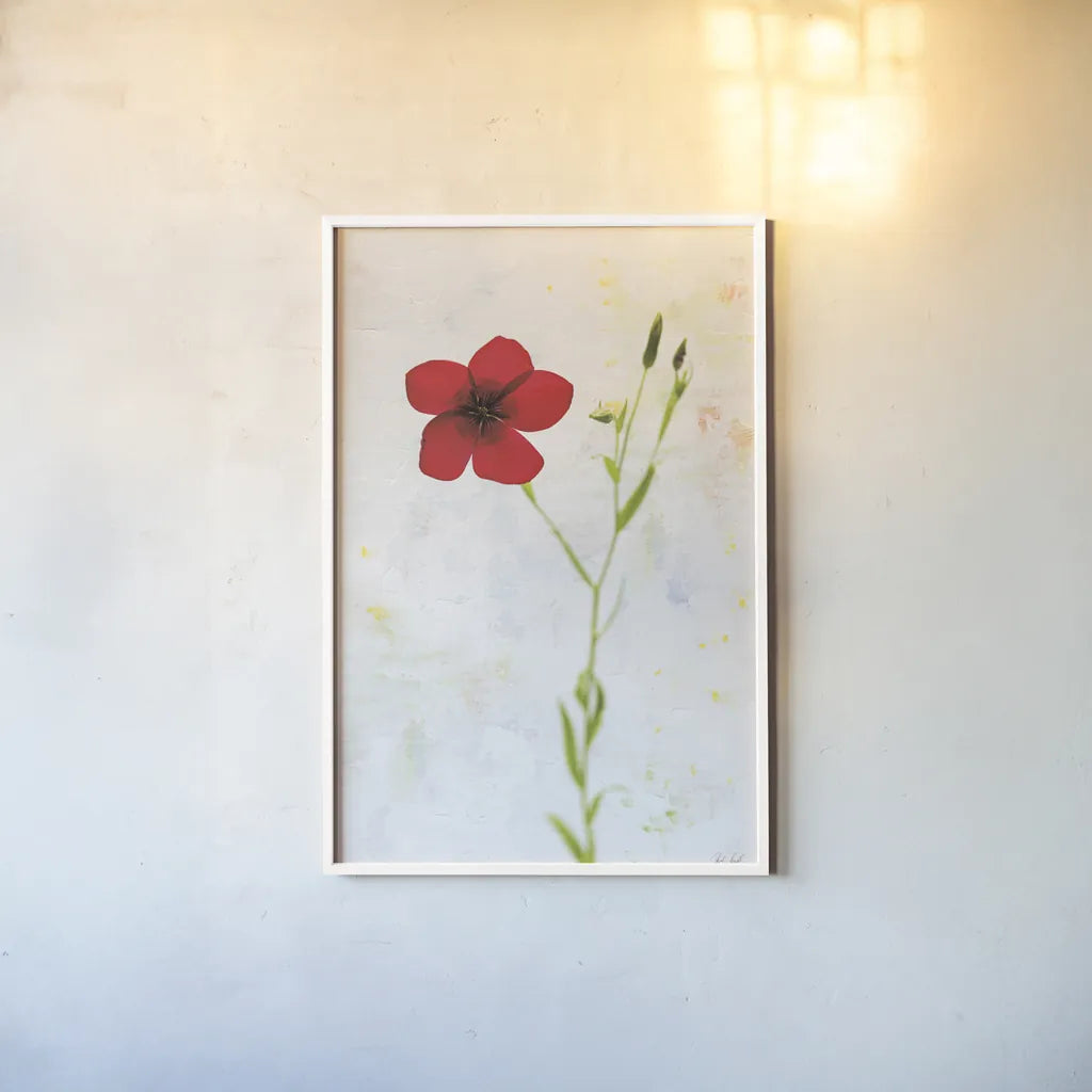 Wonderful Wildflowers XIV by Deborah Revell. shown as a paper print in a white frame. Available as a archival giclee rolled canvas, fine art paper, or poster print. SKU 93941h.