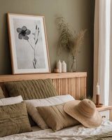 Wonderful Wildflowers XIV Neutral by Deborah Revell. shown as a paper print in a natural frame. Available as a archival giclee rolled canvas, fine art paper, or poster print. SKU 93958h.