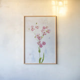 Wonderful Wildflowers XV by Deborah Revell. shown as a paper print in a natural frame. Available as a archival giclee rolled canvas, fine art paper, or poster print. SKU 93942h.