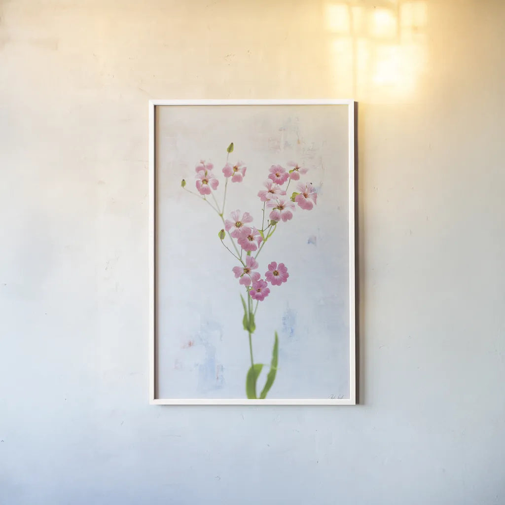 Wonderful Wildflowers XV by Deborah Revell. shown as a paper print in a white frame. Available as a archival giclee rolled canvas, fine art paper, or poster print. SKU 93942h.