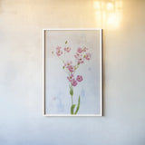 Wonderful Wildflowers XV by Deborah Revell. shown as a paper print in a white frame. Available as a archival giclee rolled canvas, fine art paper, or poster print. SKU 93942h.