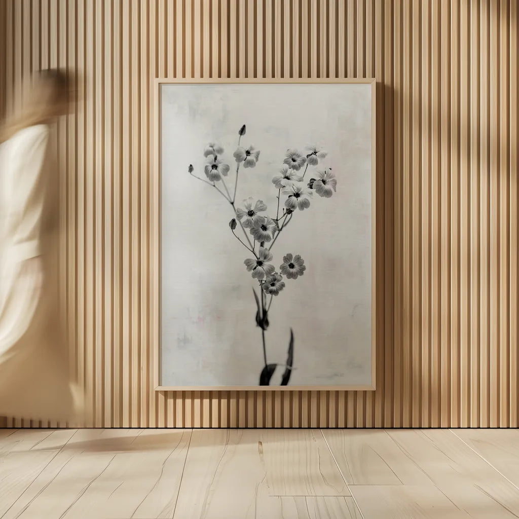 Wonderful Wildflowers XV Neutral by Deborah Revell. shown as over sized large wall art. Available as an archival giclee rolled canvas, fine art paper, or poster print. SKU 93959h.