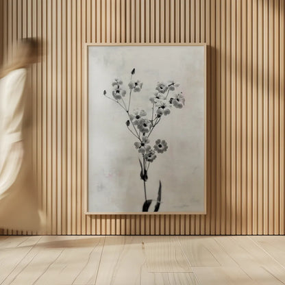 Wonderful Wildflowers XV Neutral by Deborah Revell. shown as over sized large wall art. Available as an archival giclee rolled canvas, fine art paper, or poster print. SKU 93959h.