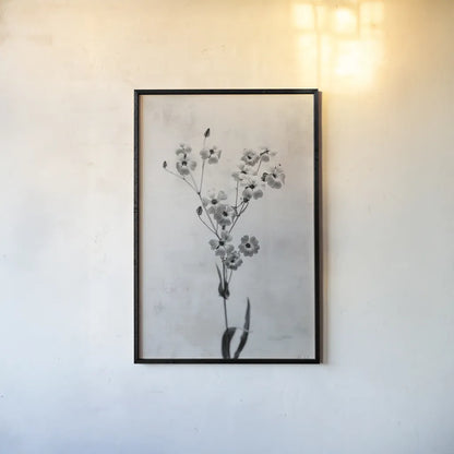 Wonderful Wildflowers XV Neutral by Deborah Revell. shown as a paper print in a black flame. Available as a archival giclee rolled canvas, fine art paper, or poster print. SKU 93959h.