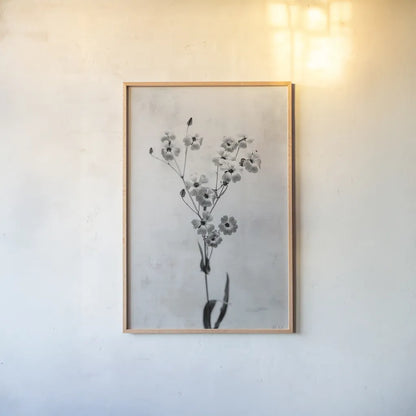 Wonderful Wildflowers XV Neutral by Deborah Revell. shown as a paper print in a natural frame. Available as a archival giclee rolled canvas, fine art paper, or poster print. SKU 93959h.