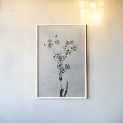 Wonderful Wildflowers XV Neutral by Deborah Revell. shown as a paper print in a white frame. Available as a archival giclee rolled canvas, fine art paper, or poster print. SKU 93959h.
