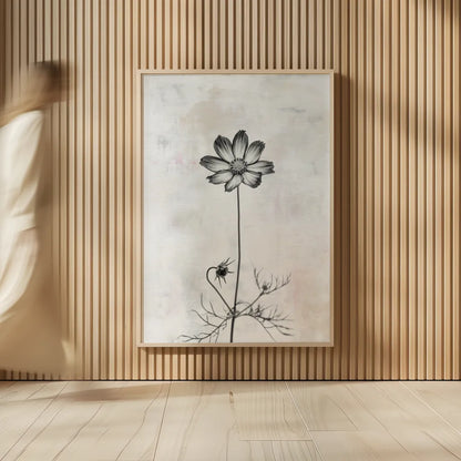 Wonderful Wildflowers XVI Neutral by Deborah Revell. shown as over sized large wall art. Available as an archival giclee rolled canvas, fine art paper, or poster print. SKU 93960h.