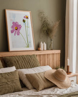 Wonderful Wildflowers XVII by Deborah Revell. shown as a paper print in a natural frame. Available as a archival giclee rolled canvas, fine art paper, or poster print. SKU 93944h.