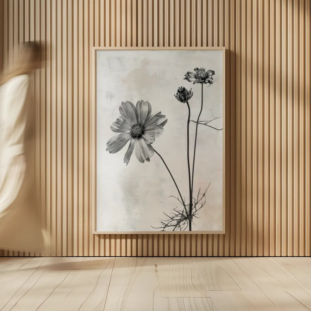 Wonderful Wildflowers XVII Neutral by Deborah Revell. shown as over sized large wall art. Available as an archival giclee rolled canvas, fine art paper, or poster print. SKU 93961h.