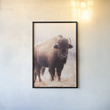 American Bison V by Debra Van Swearingen. shown as a paper print in a black flame. Available as a archival giclee rolled canvas, fine art paper, or poster print. SKU 71674h.