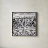 Architectural Design II by Debra Van Swearingen. Shown in a sleek black glass frame for a contemporary gallery look. Available as an archival giclee rolled canvas, fine art paper, or poster print. SKU 81254a.