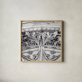 Architectural Design II by Debra Van Swearingen. Shown in a natural wood glass frame for a timeless modern aesthetic. Available as an archival giclee rolled canvas, fine art paper, or poster print. SKU 81254a.