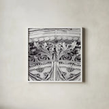 Architectural Design II by Debra Van Swearingen. Shown in a crisp white glass frame for a clean and minimalist style. Available as an archival giclee rolled canvas, fine art paper, or poster print. SKU 81254a.
