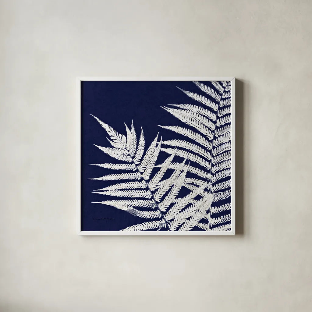 Aspire Blueprint Crop by Debra Van Swearingen. Shown in a crisp white glass frame for a clean and minimalist style. Available as an archival giclee rolled canvas, fine art paper, or poster print. SKU 18376a.