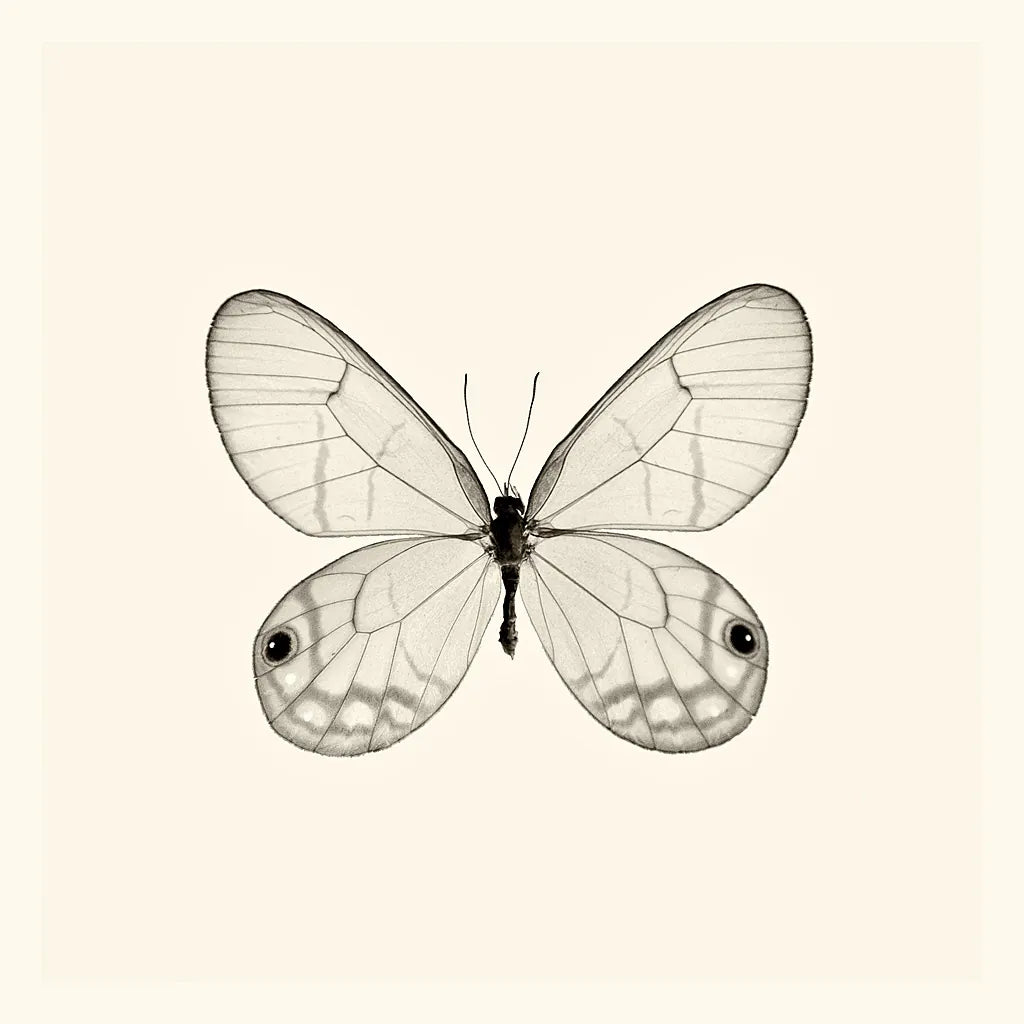 Butterfly I BW by Debra Van Swearingen. SKU 25722a. Archival Giclee Fine art print for wall decor.