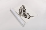 Butterfly VI BW on White Crop II by Debra Van Swearingen. shown as a rolled paper print. Available as archival giclee rolled canvas, fine art paper, or poster print. SKU 92211h.