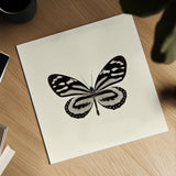 Butterfly VIII BW by Debra Van Swearingen. Shown as a detailed flat fine art print, highlighting archival giclee quality. Available as an archival giclee rolled canvas, fine art paper, or poster print. SKU 25729a.