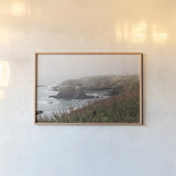 Coastal Fog II by Debra Van Swearingen. shown as a paper print in a natural frame. Available as a archival giclee rolled canvas, fine art paper, or poster print. SKU 81260i.