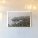 Coastal Fog II by Debra Van Swearingen. shown as a paper print in a white frame. Available as a archival giclee rolled canvas, fine art paper, or poster print. SKU 81260i.