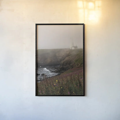 Coastal Fog IV by Debra Van Swearingen. shown as a paper print in a black flame. Available as a archival giclee rolled canvas, fine art paper, or poster print. SKU 81262h.