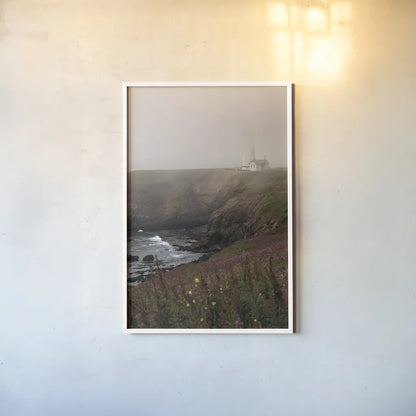 Coastal Fog IV by Debra Van Swearingen. shown as a paper print in a white frame. Available as a archival giclee rolled canvas, fine art paper, or poster print. SKU 81262h.